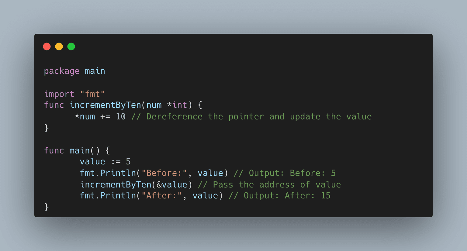 Mutate data in Go